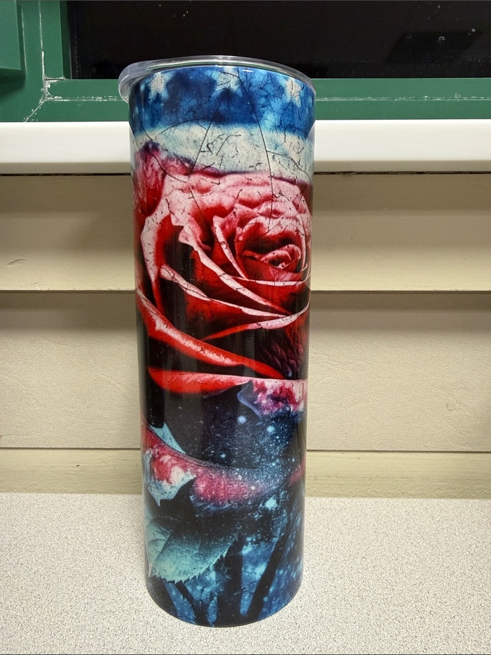 Rose American Flag Tumbler